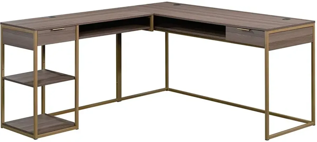 Sauder® International Lux® Diamond Ash L-Shaped Desk