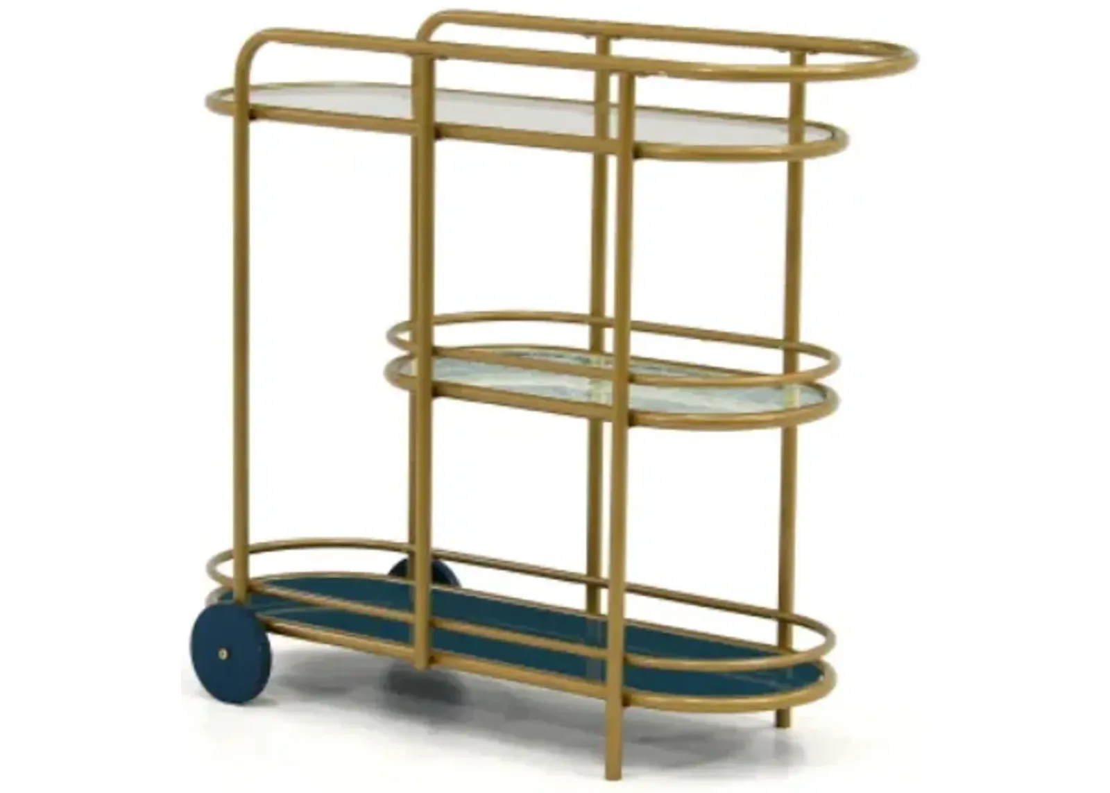 Sauder® Coral Cape® Satin Gold Bar Cart