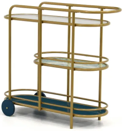 Sauder® Coral Cape® Satin Gold Bar Cart