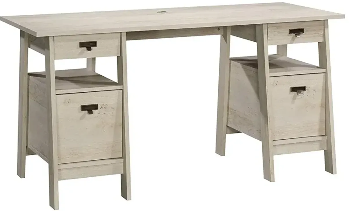 Sauder® Trestle® Chalked Chestnut® Executive Desk