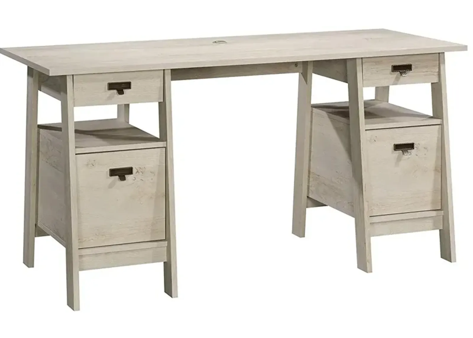 Sauder® Trestle® Chalked Chestnut® Executive Desk