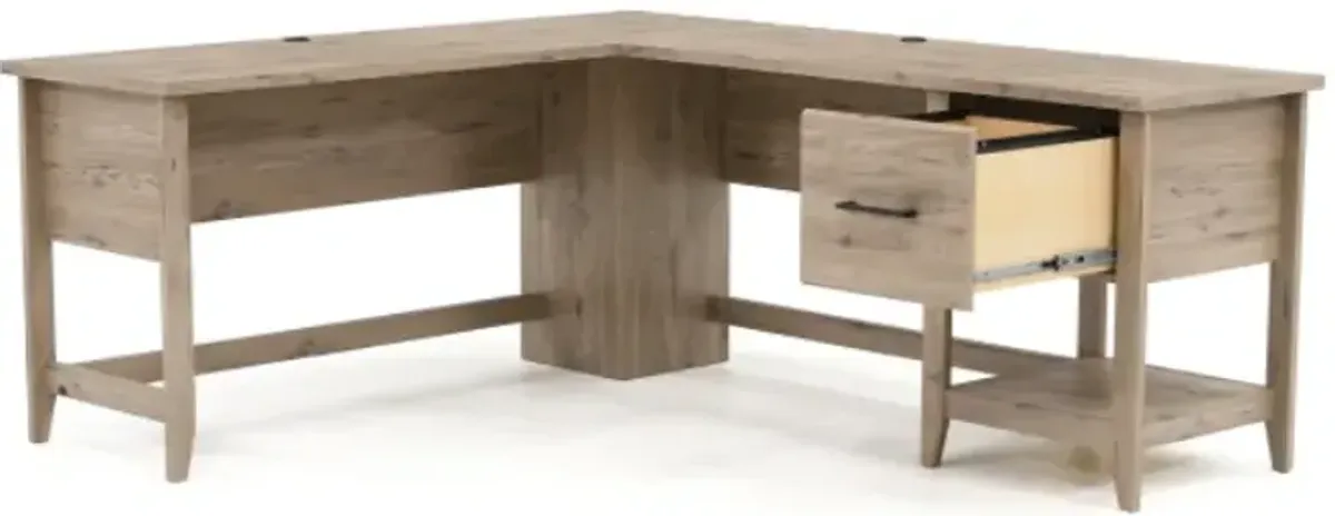 Sauder® Summit Station® Laurel Oak® L-Shaped Desk