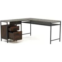 Sauder® Market Commons® Rich Walnut L-Shaped Desk