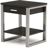 Sauder® Rock Glen® Blade Walnut Contemporary Metal/Wood 1-Drawer Side Table