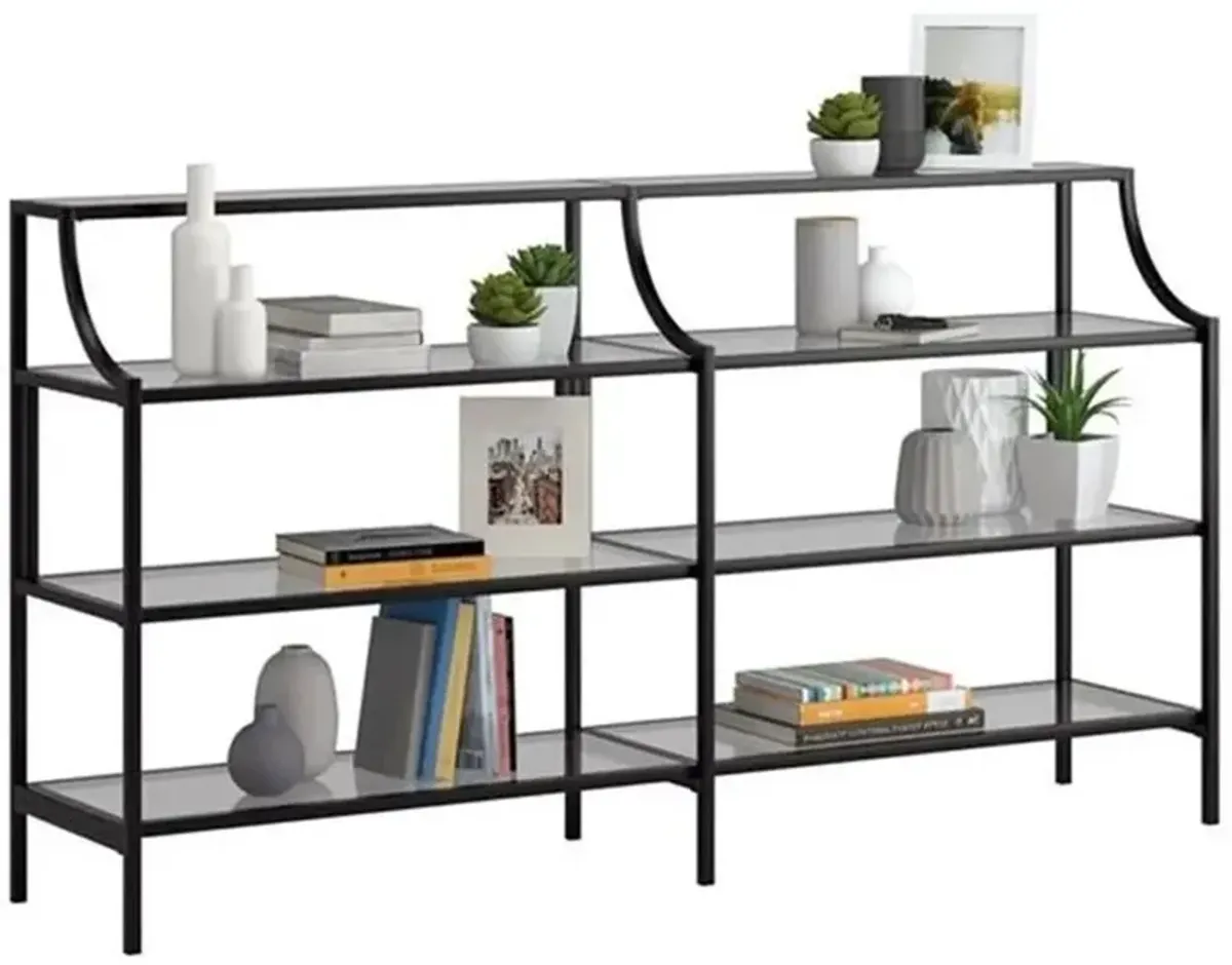 Sauder® Harvey Park® Glass-Top Console Table in Black Finish