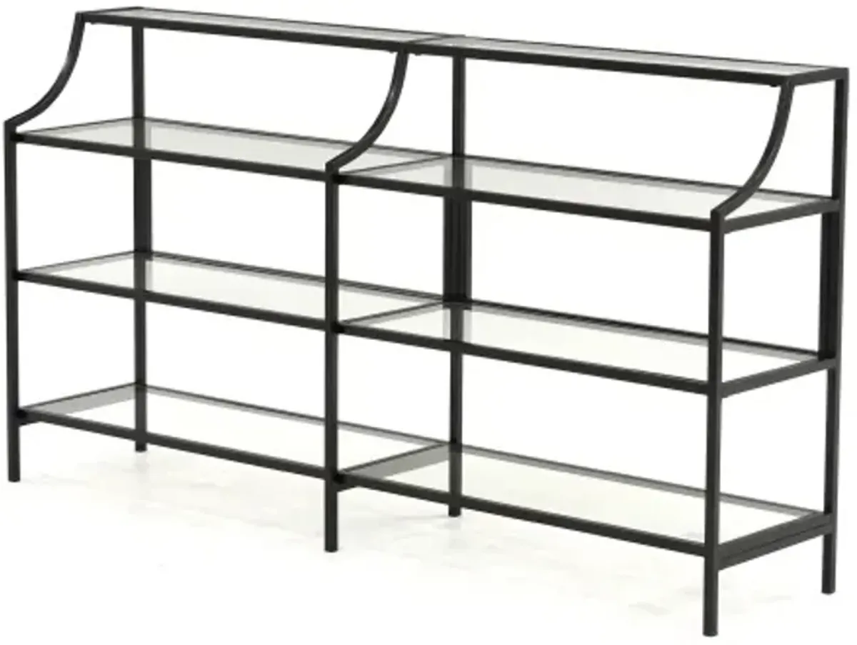 Sauder® Harvey Park® Black Glass-Top Console Table