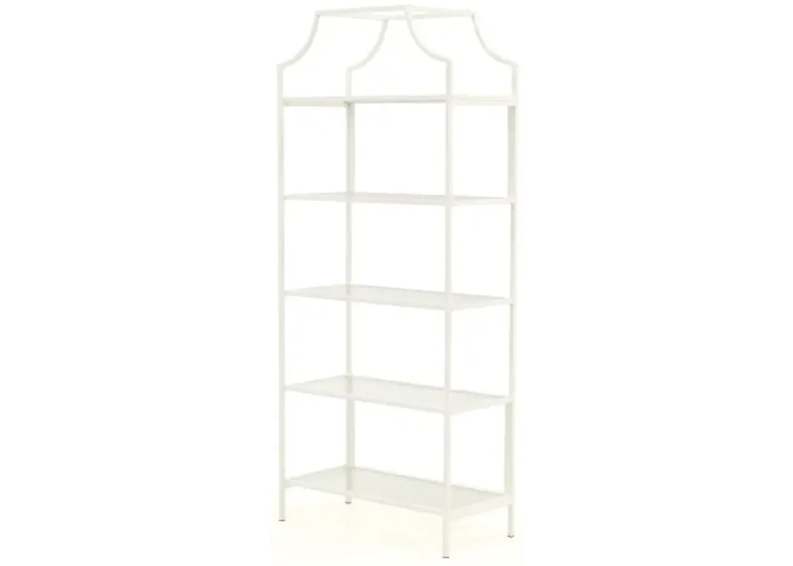 Sauder® Anda Norr® White Modern 5-Shelf Metal/Glass Bookcase