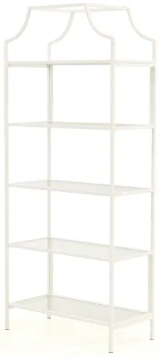 Sauder® Anda Norr® White Modern 5-Shelf Metal/Glass Bookcase