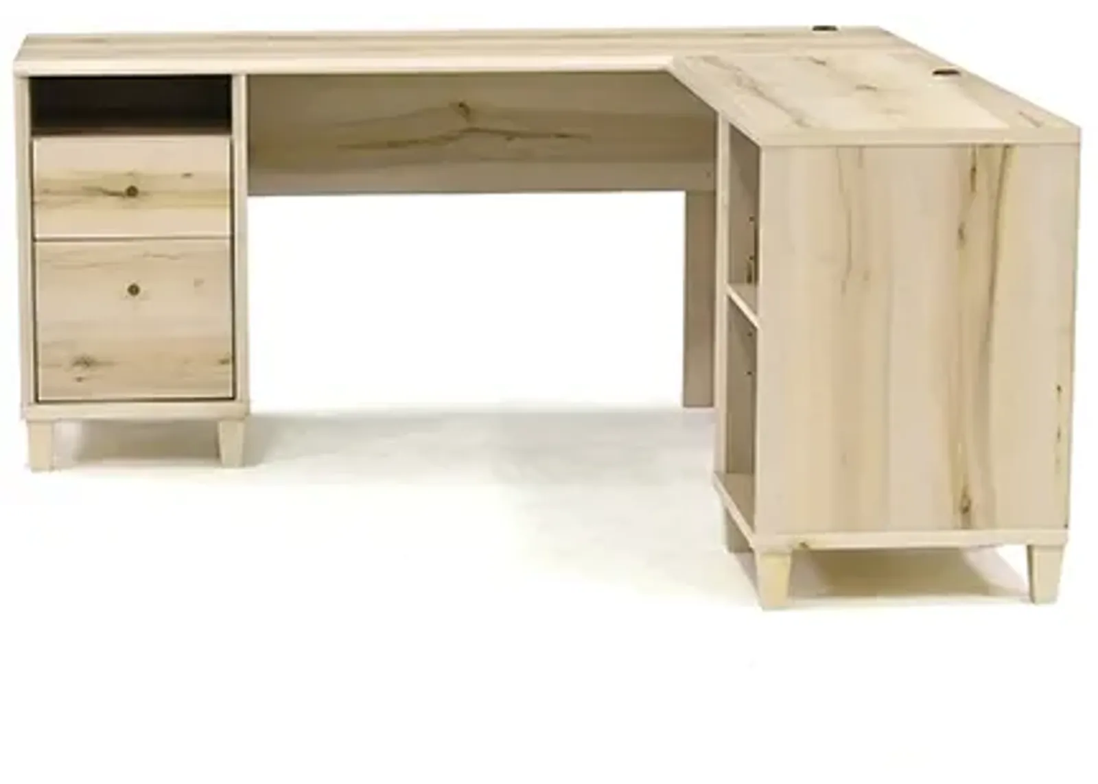 Sauder® Willow Place® Pacific Maple® L-Shaped Office Desk with File Drawers