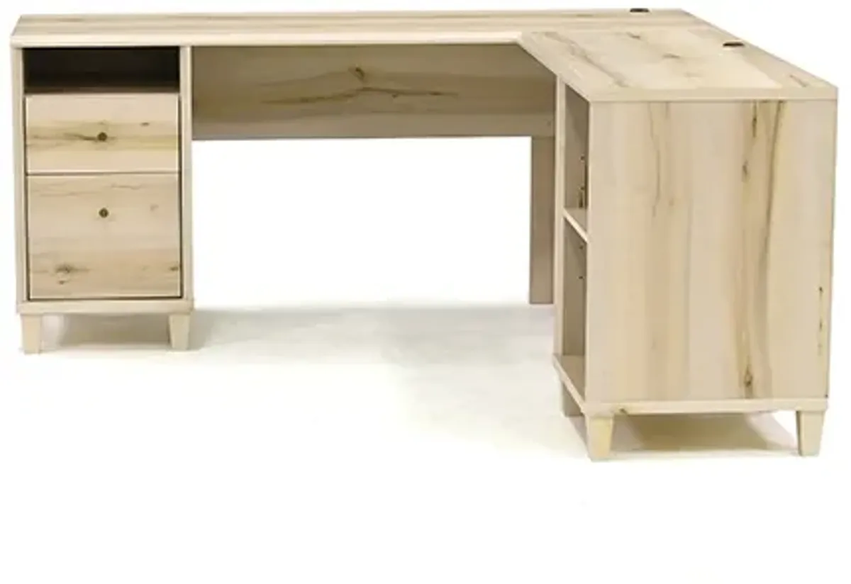 Sauder® Willow Place® Pacific Maple® L-Shaped Office Desk with File Drawers