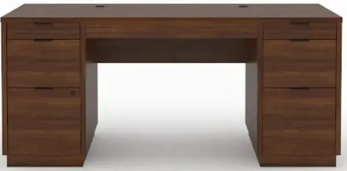 Sauder® Englewood® Spiced Mahogany Executive Desk