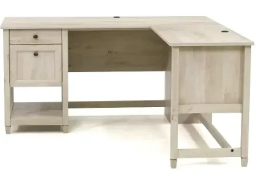 Sauder® Edge Water® Chalked Chestnut® L-Shaped Desk