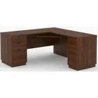 Sauder® Englewood® Spiced Mahogany L-Shaped Desk