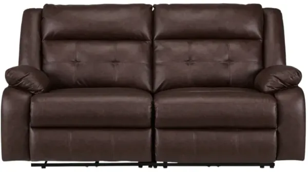 Signature Design by Ashley® Punch Up 2-Piece Walnut Power Reclining Sectional Loveseat