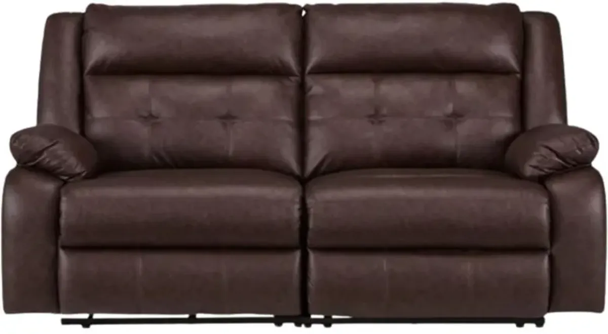 Signature Design by Ashley® Punch Up 2-Piece Walnut Power Reclining Sectional Loveseat