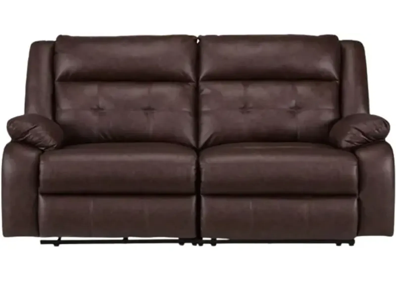 Signature Design by Ashley® Punch Up 2-Piece Walnut Power Reclining Sectional Loveseat