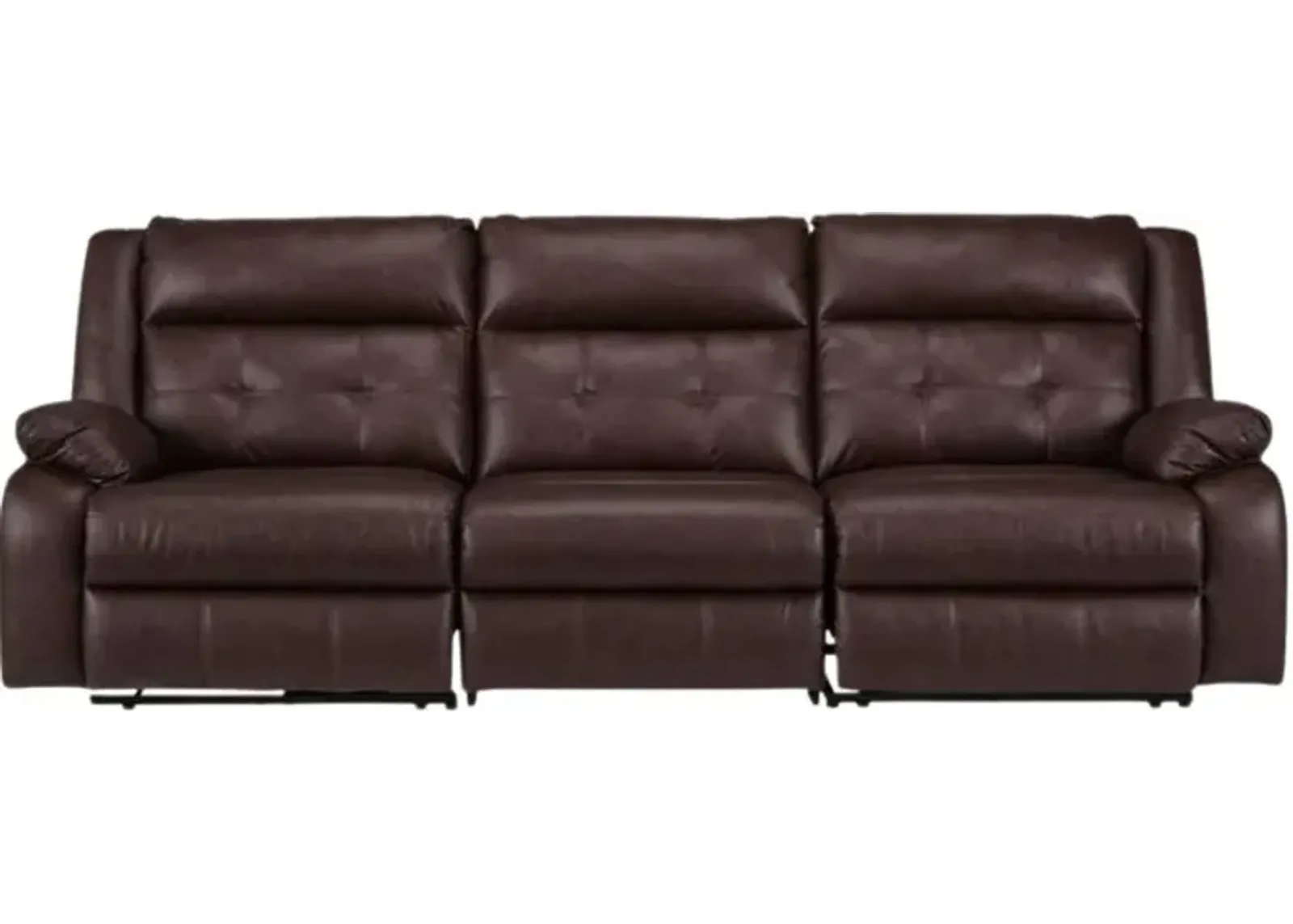 Signature Design by Ashley® Punch Up 3-Piece Walnut Power Reclining Sectional Sofa