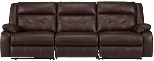 Signature Design by Ashley® Punch Up 3-Piece Walnut Modular Power Reclining Sectional