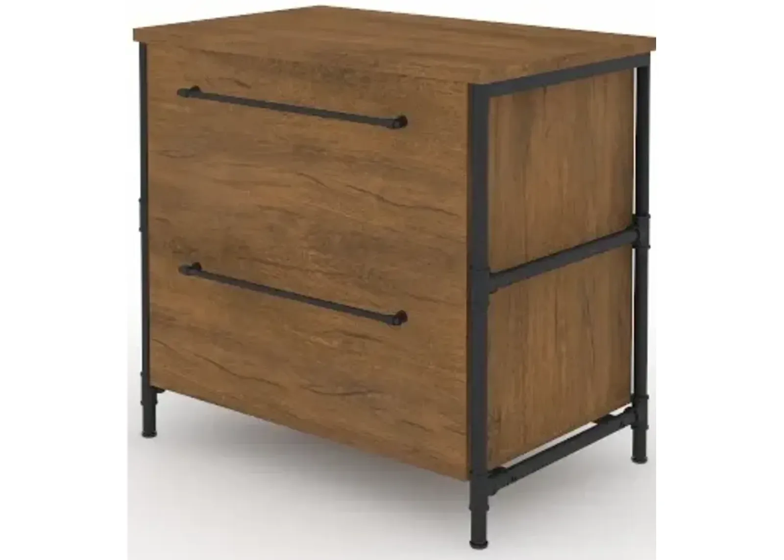 Sauder® Iron City® Checked Oak® Filing Cabinet