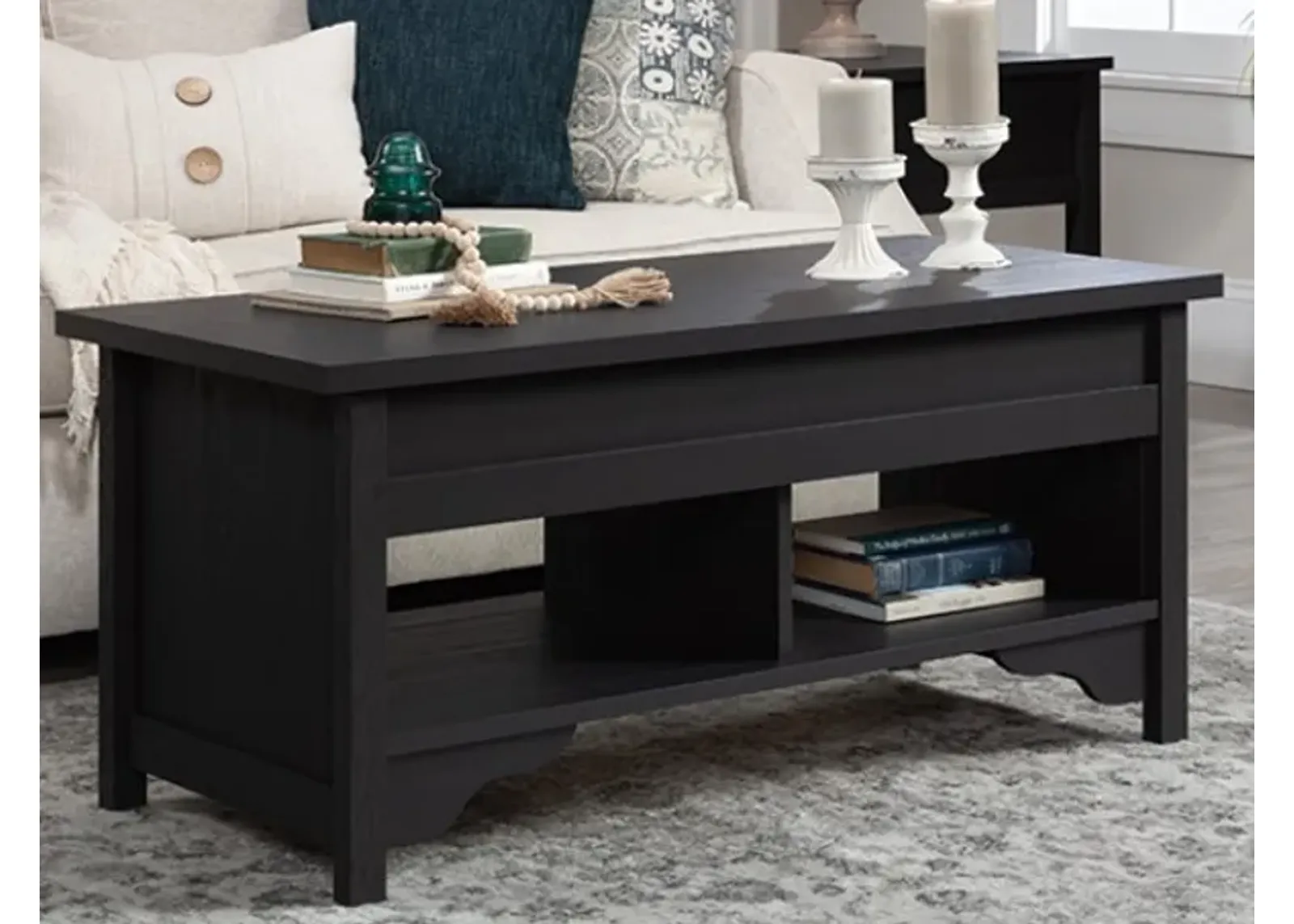 Sauder® Dawson Trail® Raven Oak® Lift-Top Coffee Table with Open Shelf