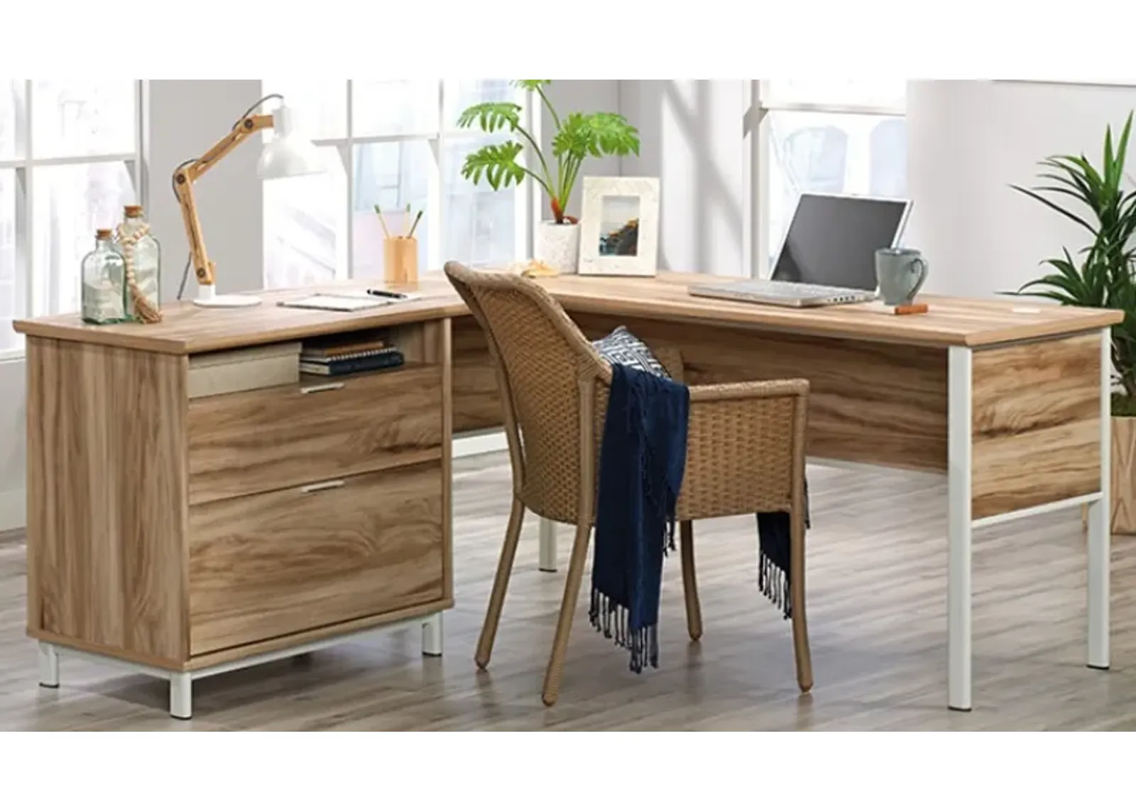 Sauder® Dawson Trail® Kiln Acacia® L-Shaped Desk