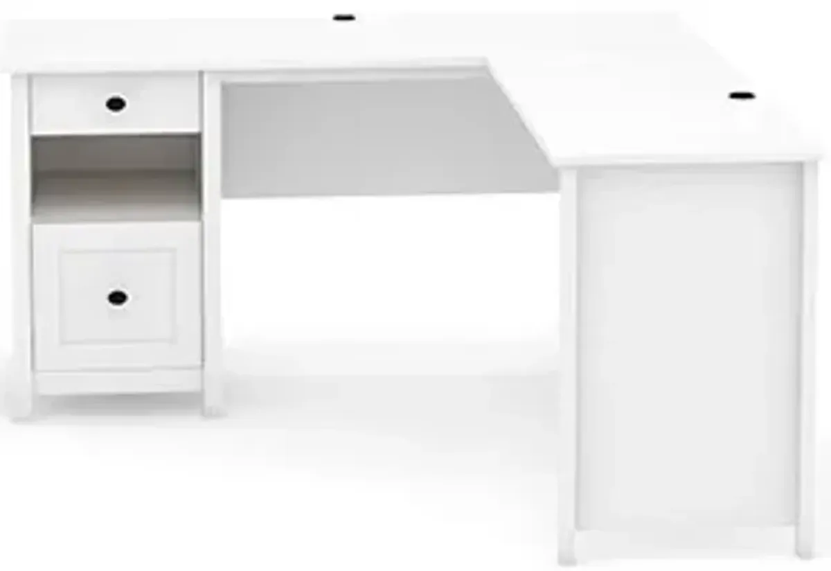 Sauder® County Line® Soft White® L-Shaped Desk