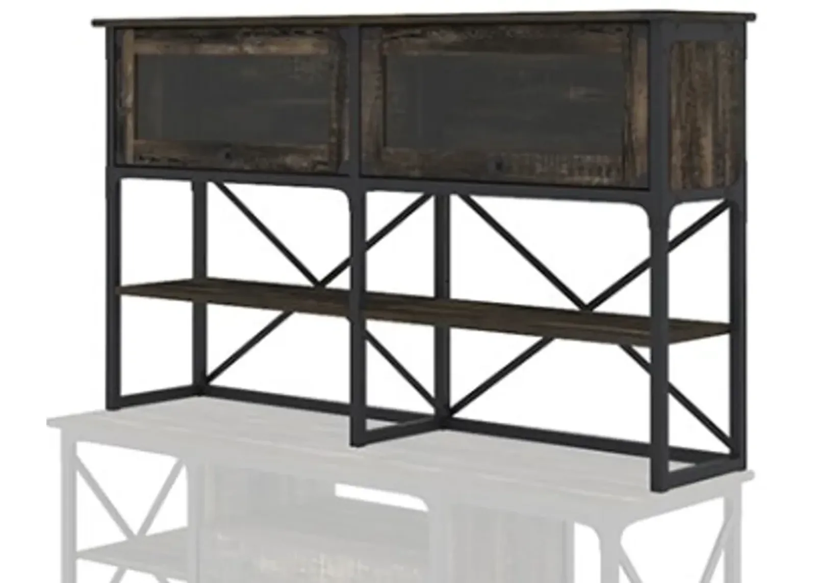 Sauder® Steel River® Carbon Oak® Industrial Hutch for Credenza or L-Desk