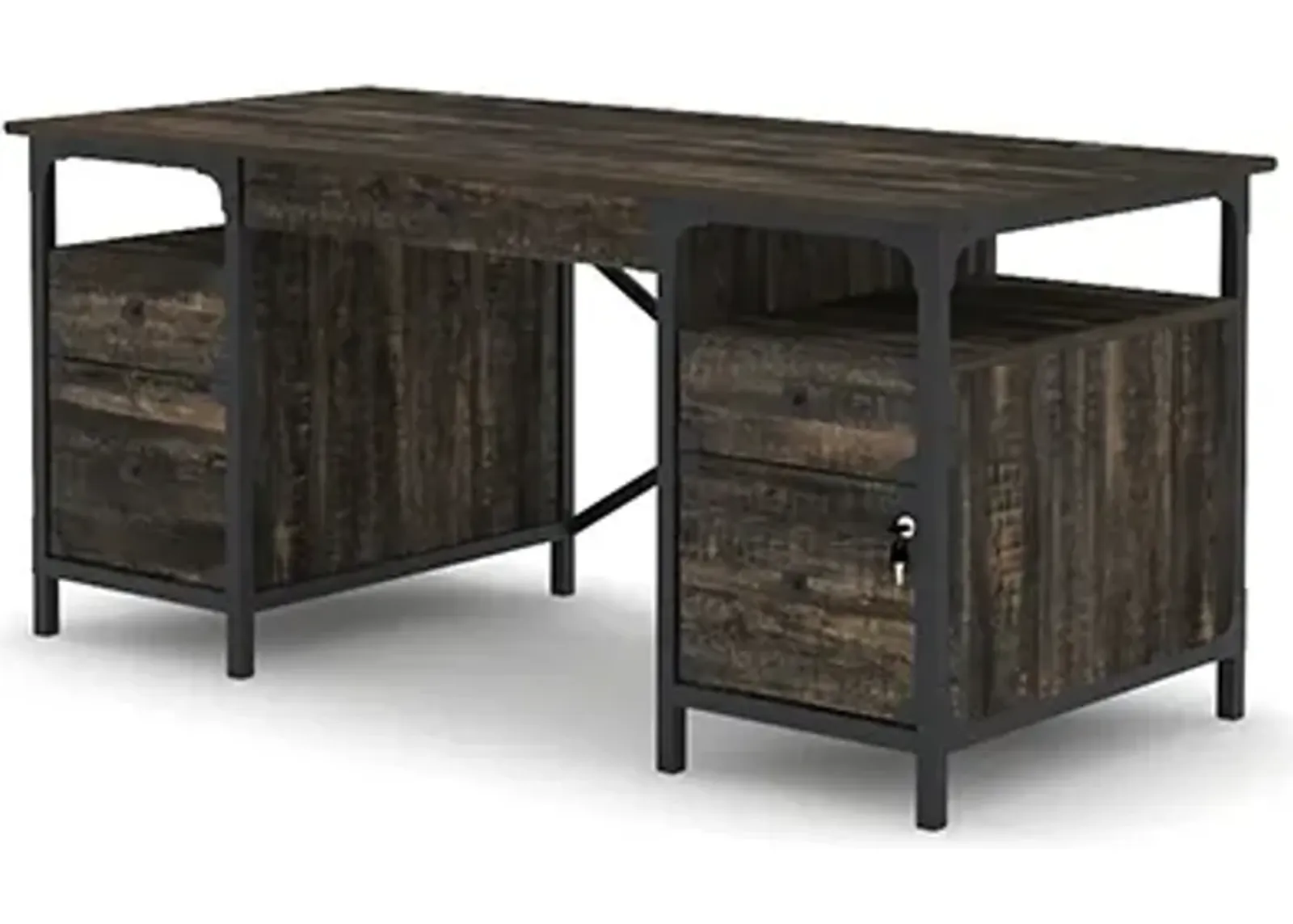 Sauder® Steel River® Carbon Oak® Desk