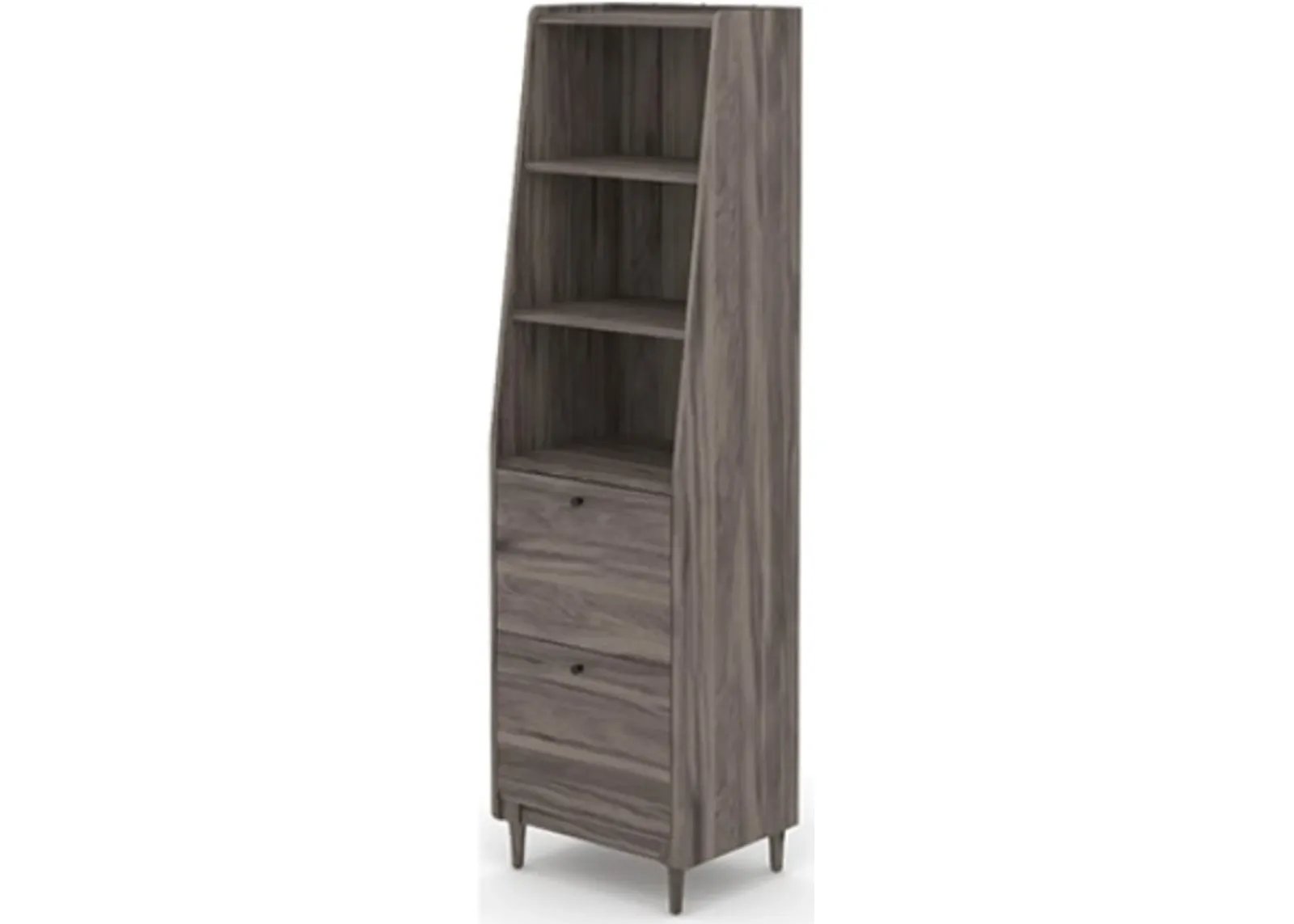 Sauder® Harvey Park® Jet Acacia® Narrow Bookcase with Drawers