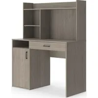Sauder® Beginnings® Silver Sycamore Desk with Hutch and Drawer