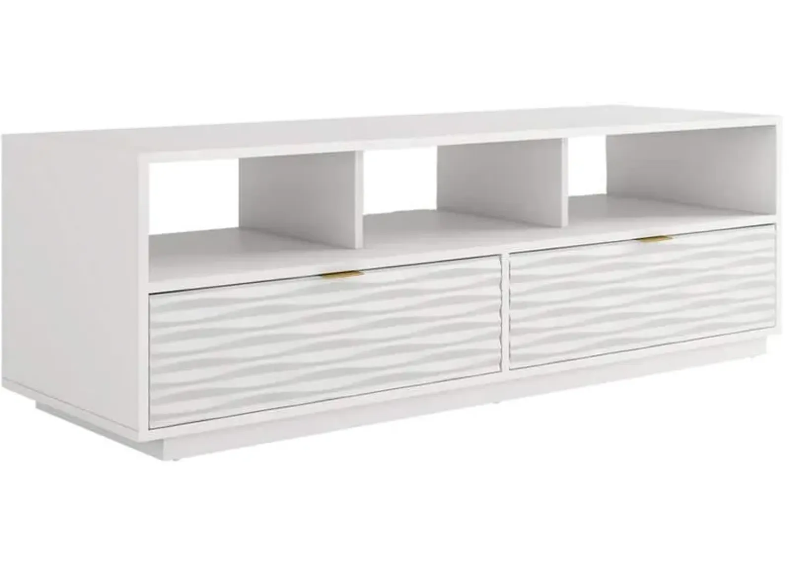 Sauder® Select White 3 Drawer TV Stand with Open Storage