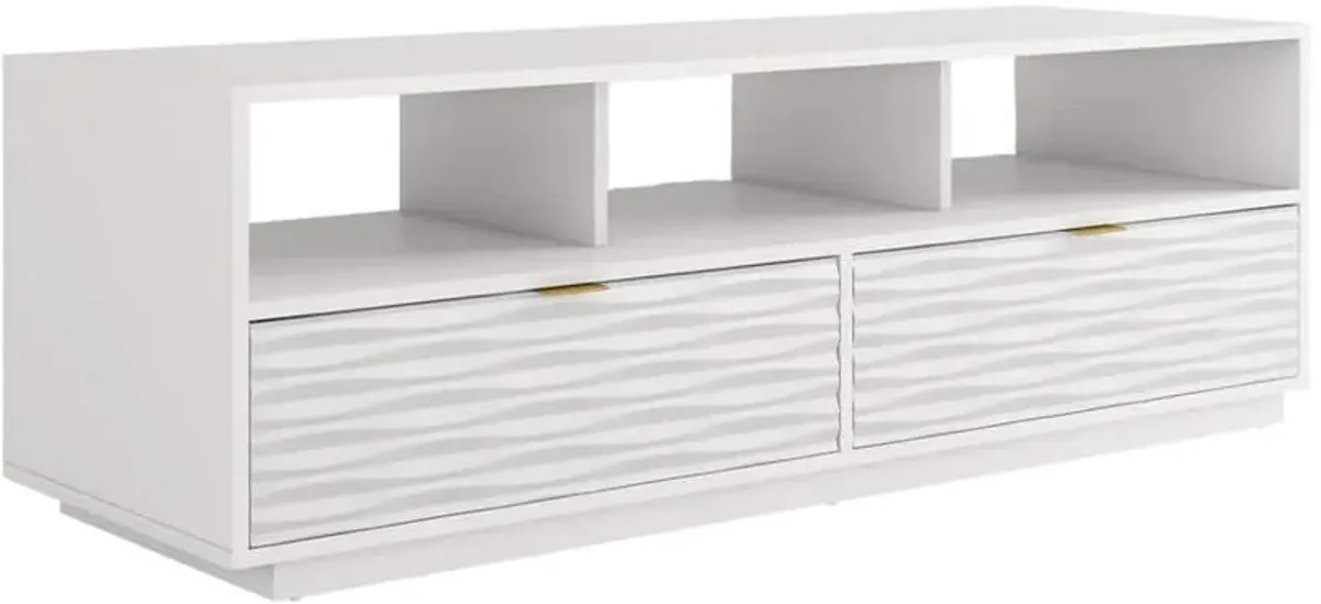 Sauder® Select White 3 Drawer TV Stand with Open Storage