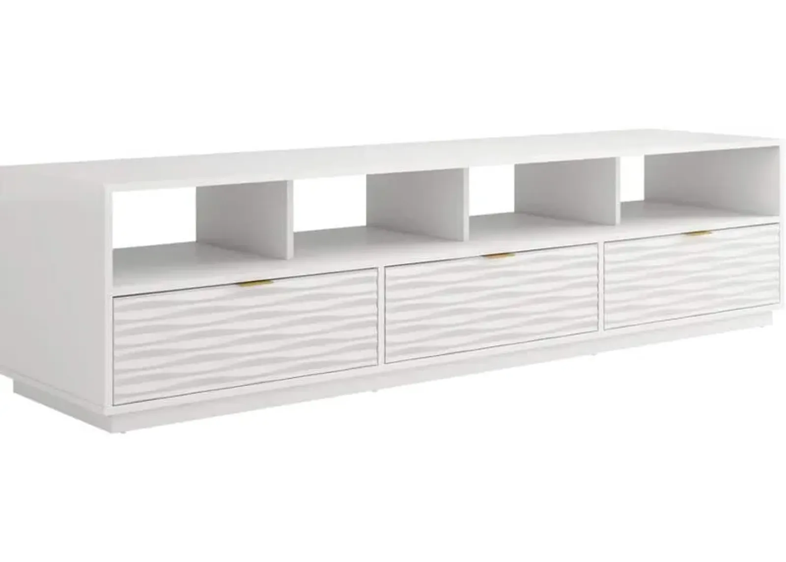 Sauder® Select White 4 Drawer TV Stand with Open Storage