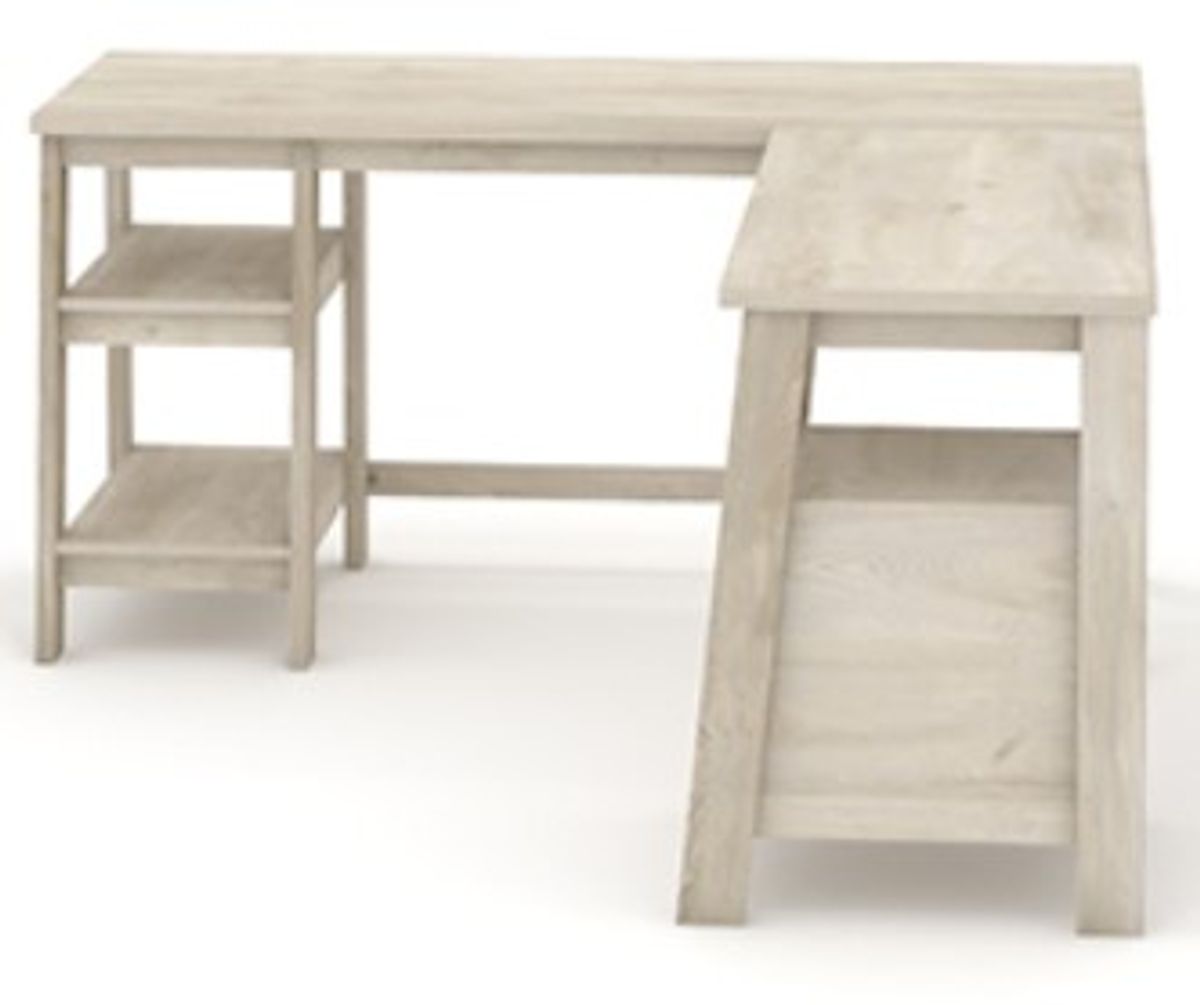 Sauder® Trestle® Chalked Chestnut® L-Shaped Desk