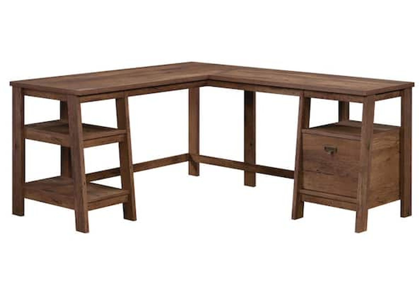 Sauder® Trestle® Vintage Oak® L-Shaped Desk