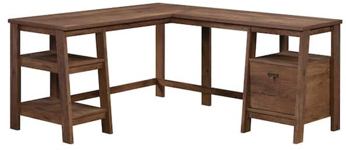 Sauder® Trestle® Vintage Oak® L-Shaped Desk