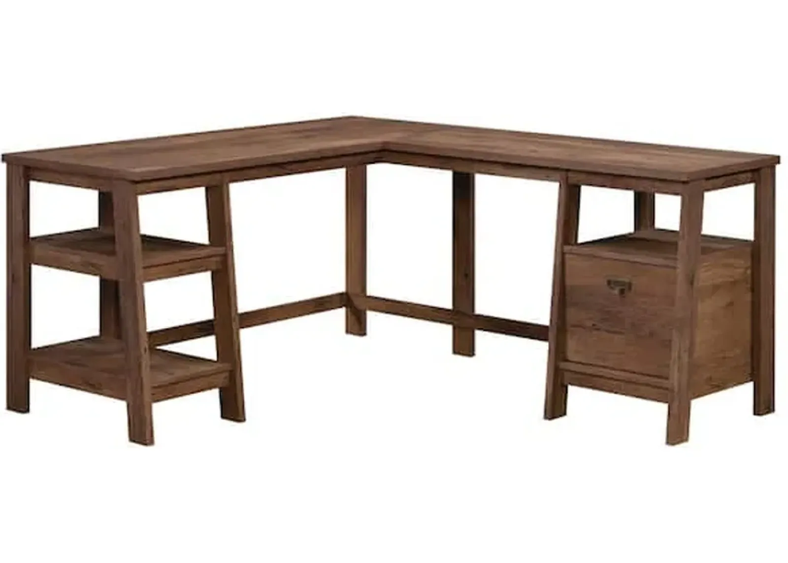 Sauder® Trestle® Vintage Oak® L-Shaped Desk