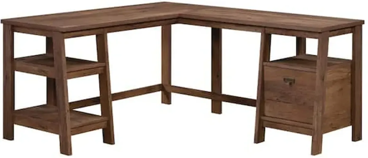 Sauder® Trestle® Vintage Oak® L-Shaped Desk