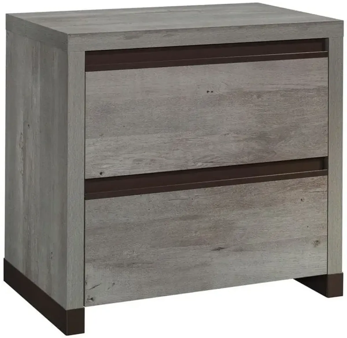 Sauder® Manhattan Gate® Light Gray/Mystic Oak® 2-Drawer Lateral File Cabinet