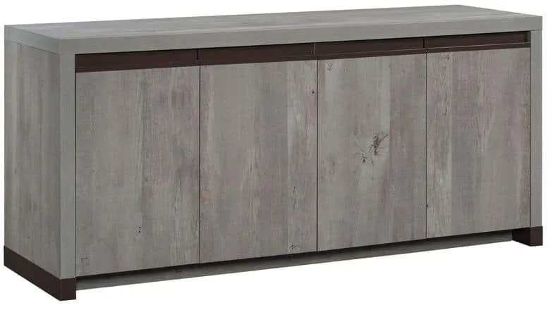 Sauder® Manhattan Gate® Light Gray/Mystic Oak® Modern Office Credenza