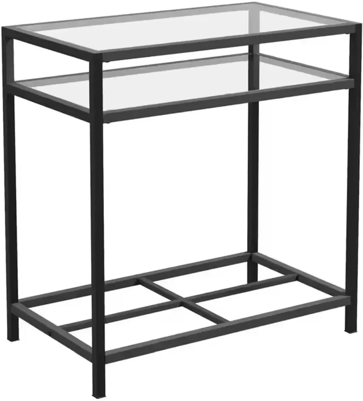 Sauder® Carolina Grove® Glass Top Side Table with Black Metal Frame 
