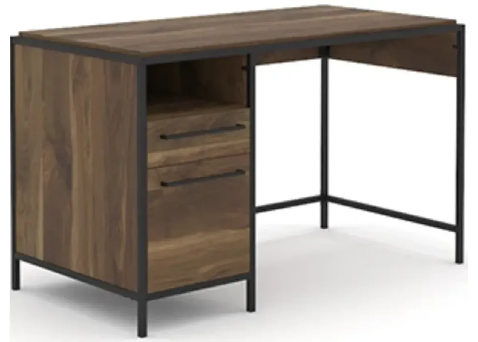 Sauder® Nova Loft® Black/Grand Walnut® Office Desk