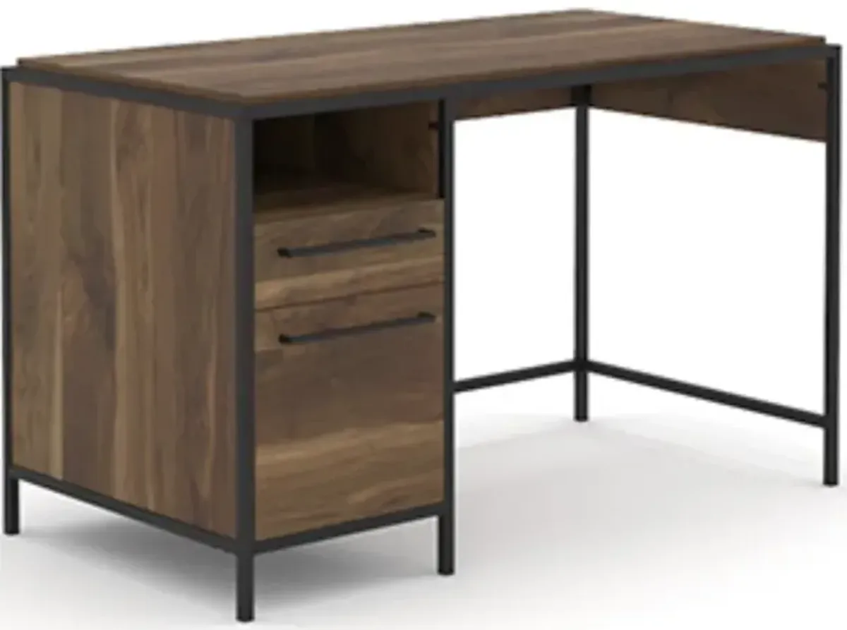 Sauder® Nova Loft® Black/Grand Walnut® Office Desk