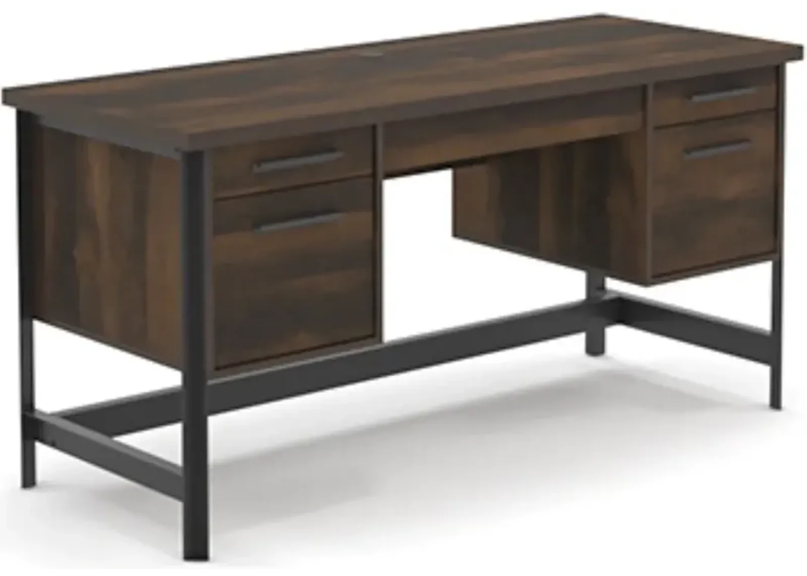 Sauder® Briarbrook® Barrel Oak®/Black Storage Computer Desk