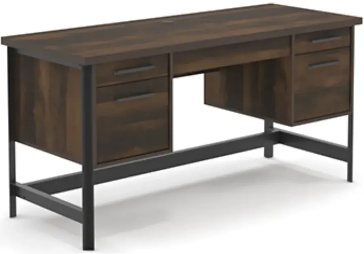 Sauder® Briarbrook® Barrel Oak®/Black Storage Computer Desk