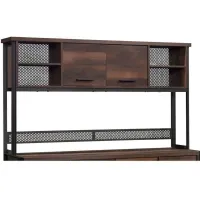 Sauder® Briarbrook® Barrel Oak®/Dark Brown Storage Hutch for Desk