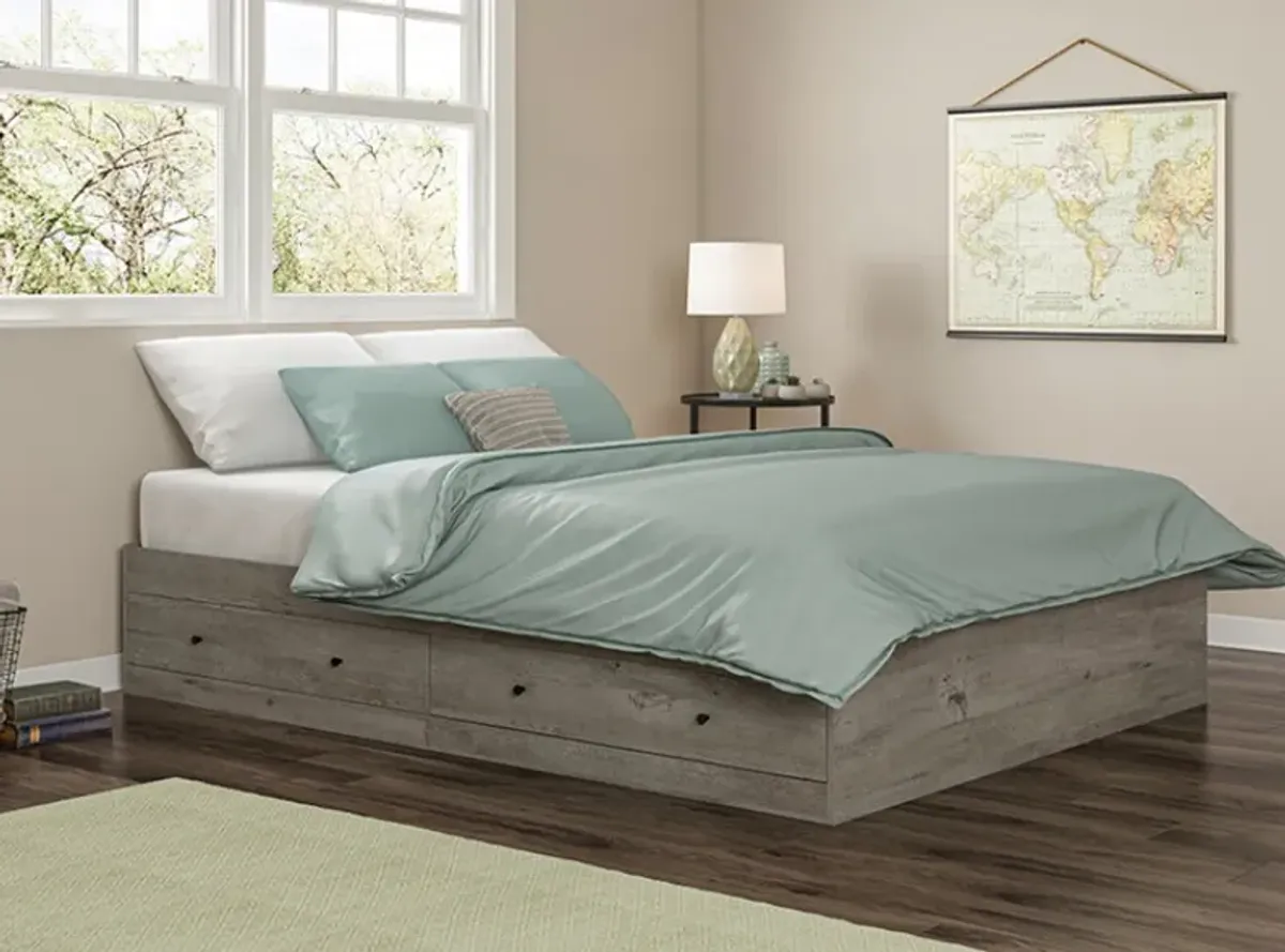 Sauder® Cannery Bridge® Mystic Oak® Queen Storage Platform Bed