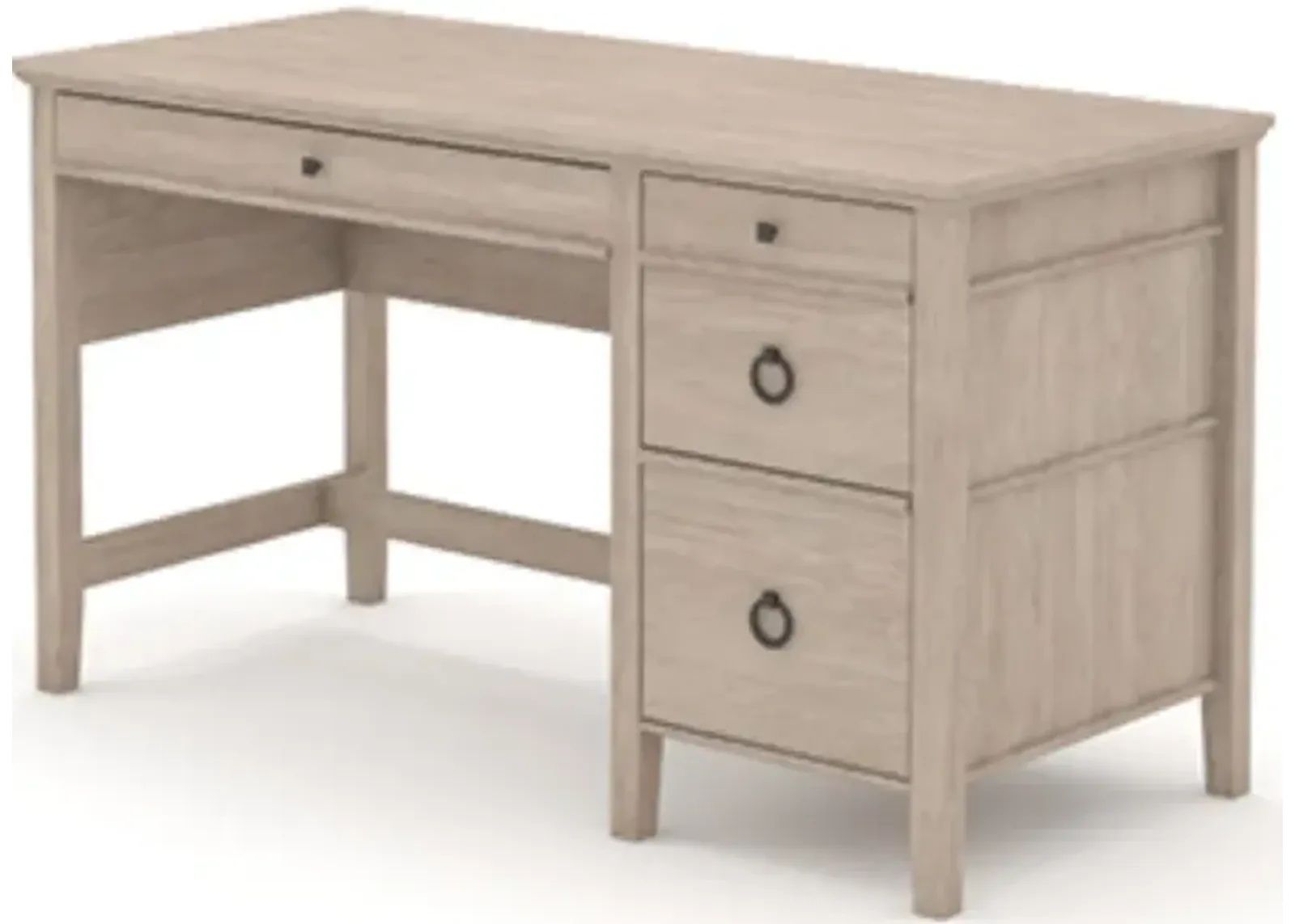 Sauder® East Adara® Cascade Oak Single Pedestal Desk