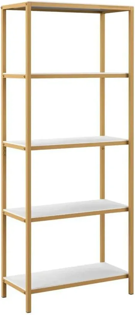 Sauder® North Avenue® Satin Gold/White Tall Display Bookcase