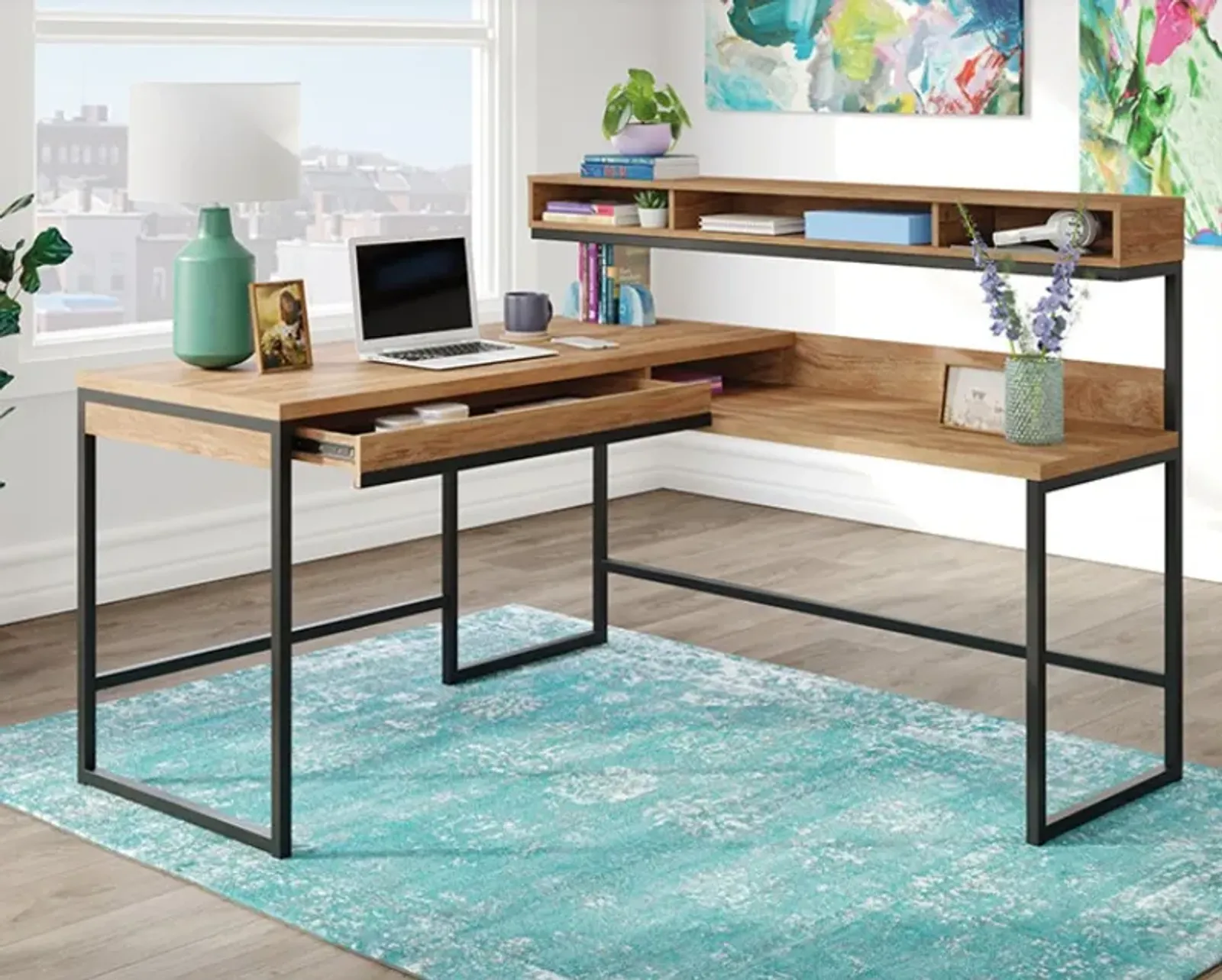 Sauder® Manhattan Gate® Sindoori Mango® L-Shaped Desk